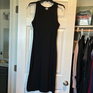 Black racerback dress